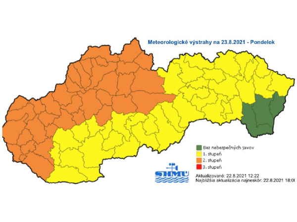 Výstrahy | Zdroj: SHMÚ
