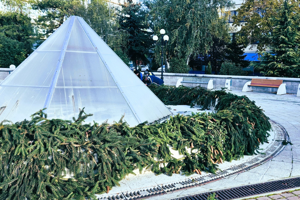 Fontána je zazimovaná | Zdroj: Mesto Galanta