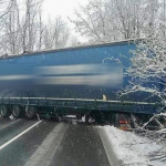 Skrížený kamión na Bielej hore. | Foto: Ladislav Vaškovič