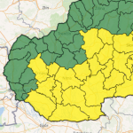 Výstraha pred poľadovicou na mape | Zdroj: SHMÚ