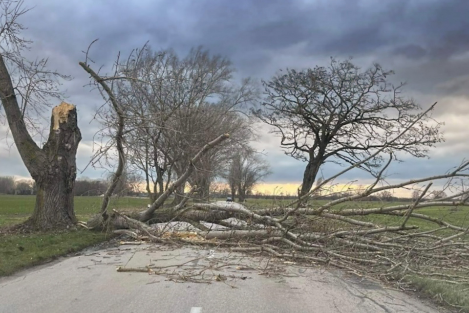 Vietor môže spôsobiť prekážky na cestách. Ilustračná snímka z nášho kraja. | Zdroj: Trnavské rádio, archív