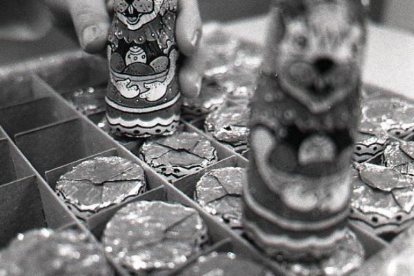 Veľkonoční zajkovia. | Foto: Štefan Puškáš, 26.12.1993, TASR