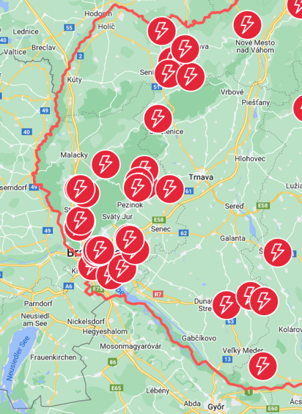 Aktuálna mapa porúch | Zdroj: ZSE