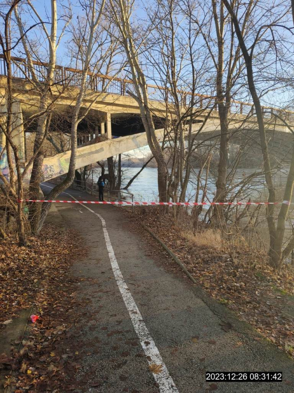 Zabezpečený úsek pod mostom | Zdroj: Mestská polícia Sereď