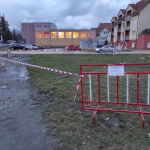 Odpalisko je ohradené páskami | Zdroj: MsP Sereď