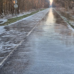 Hraničný priechod pokryl ľad | Zdroj: moravskysvaryjan.sk