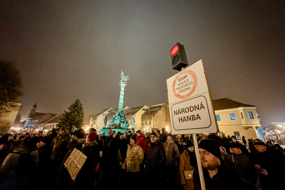Protesty v Trnave. | Foto: red., Trnavské rádio