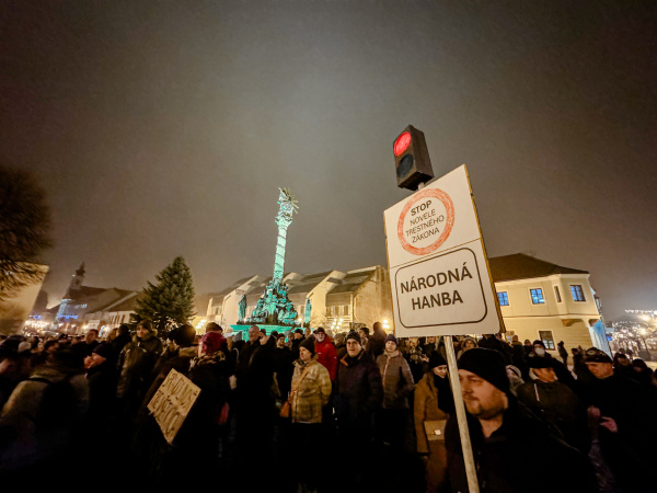 Protesty v Trnave. | Foto: red., Trnavské rádio