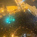 Pohľad na zhromaždenie z mestskej veže. | Foto: red., Trnavské rádio
