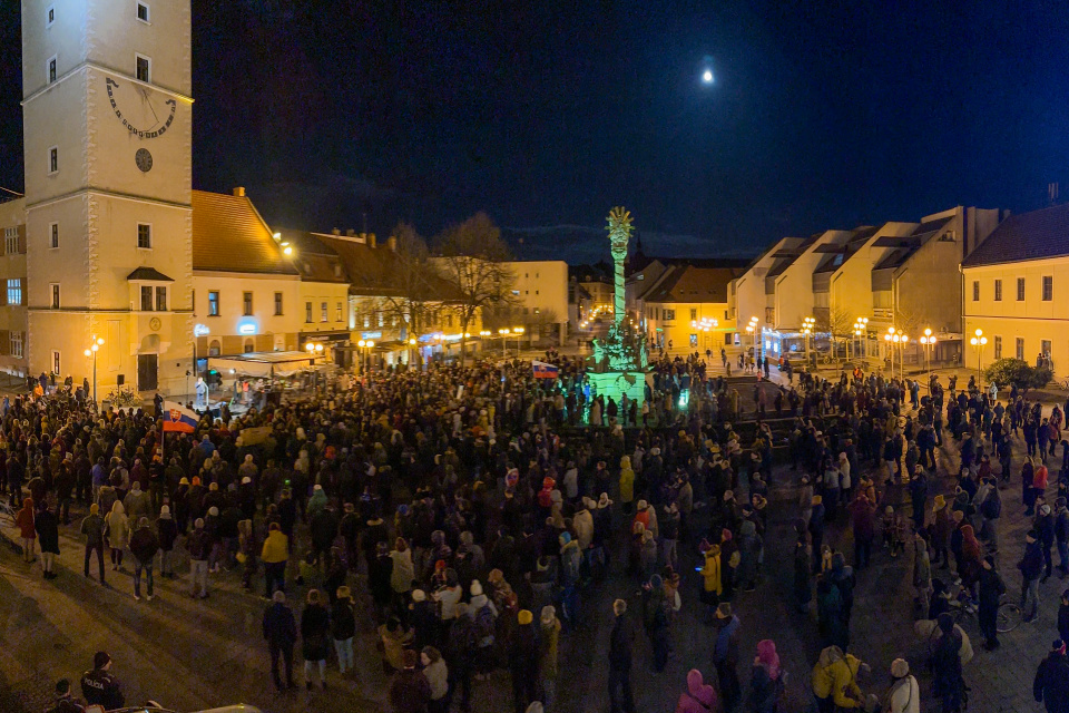 Trojičné námestie v Trnave 25.1.2024. | Foto: Trnavské rádio, red.