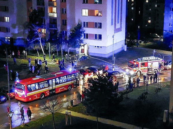 Záchranné zložky v Hlohovci. | Foto: Fb Lukáš Černý