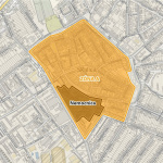 Grafické určenie zón parkovania na miestnych cestách v Skalici. | Zdroj: návrh VZN