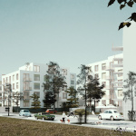 Vizualizácia budúcich bytoviek v Kamennom mlyne. | Zdroj: About Architecture