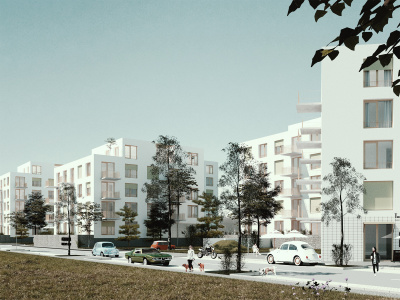 Vizualizácia budúcich bytoviek v Kamennom mlyne. | Zdroj: About Architecture