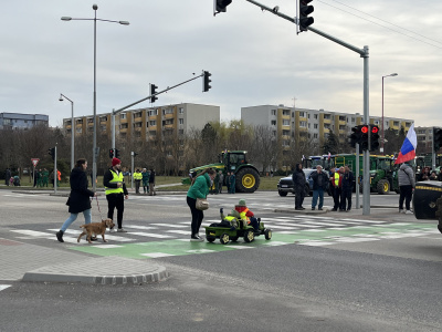 Protestovali aj deti na hračkárskych traktoroch | Foto: Alexandra Štofirová, red.