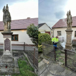 Socha pred a po ošetrení | Zdroj: Obec Bohdanovce nad Trnavou