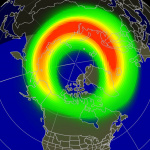 Pravdepodobnosť dnešnej polárnej žiary. | Zdroj: SHMÚ, NOAA