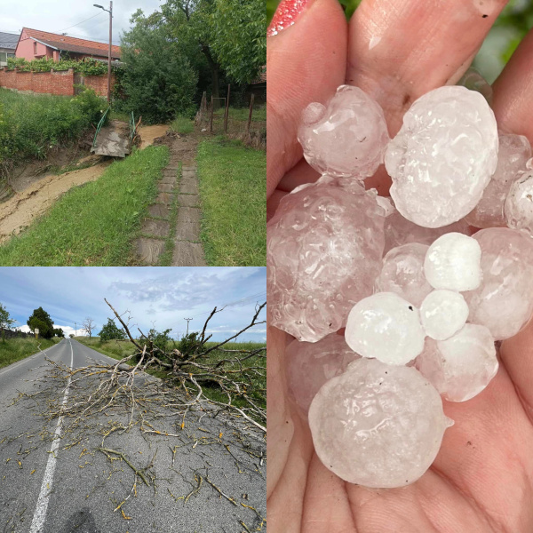 Počasie napáchalo škody, zranenia však našťastie nie. | Foto: Obec Unín, DHZ Chtelnica, Hančeslava Švástica, Skalicko, fb