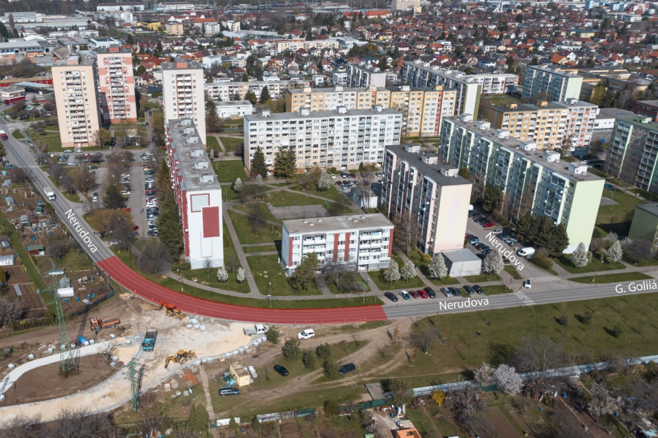 Uzávierka znázornená z výšky | Zdroj: Mesto Trnava 