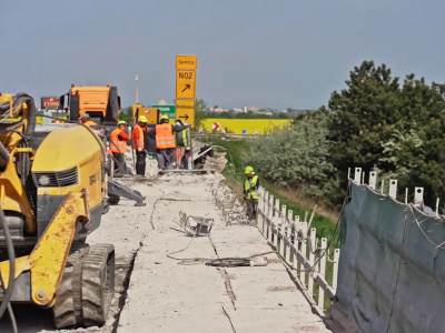Rekonštrukcia mostného prepojenia D1 x R1 pri Trnave je v plnom prúde. | Zdroj: NDS, reprofoto: Trnavské rádio 