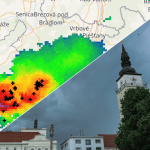 Búrka nad trnavským okresom. | Zdroj: SHMÚ, red.