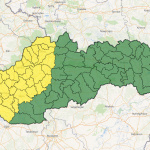 Mapa výstrah pred búrkami. | Zdroj: SHMÚ