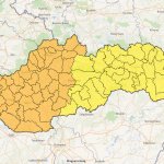 Výstrahy SHMÚ (mapa platná v čase 21.29 h). | Zdroj: SHMÚ