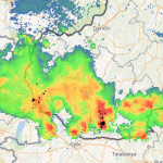 Snímok meteoradaru SHMÚ z 26. júna 2024, 6.40 h. | Zdroj SHMÚ