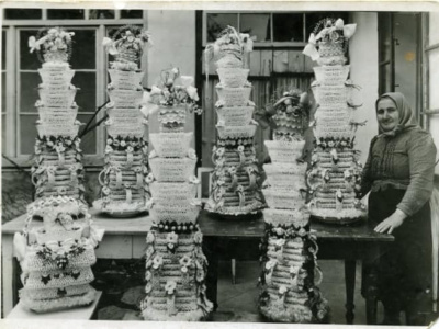 Skalické svadobné torty mali množstvo poschodí | Zdroj: Záhorské múzeum