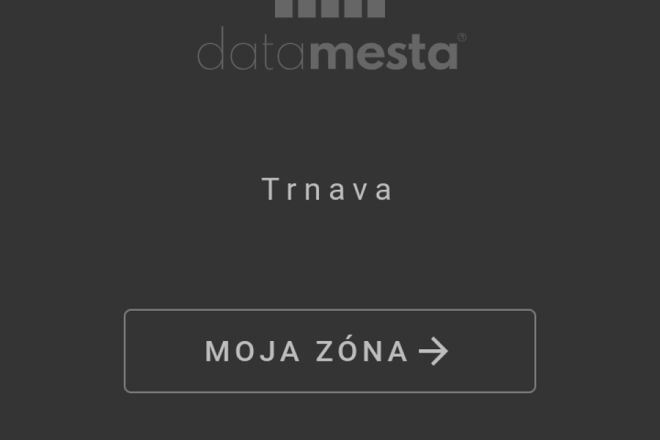 Úvodná obrazovka webu DataMesta