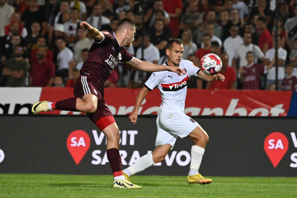 Momentka z ostatného zápasu Spartaka Trnava a Sarajeva. Skončil sa remízou 0:0 |  Zdroj: TASR