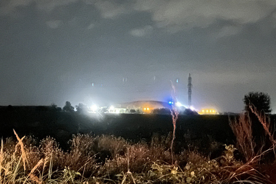 Skládka komunálneho odpadu pri Trnave okolo polnoci. | Foto: Trnavské rádio, red.