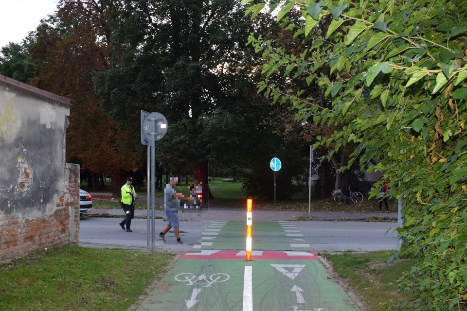 K nehode došlo na tomto priechode pre cyklistov. l Foto: Polícia SR - Trnavský kraj