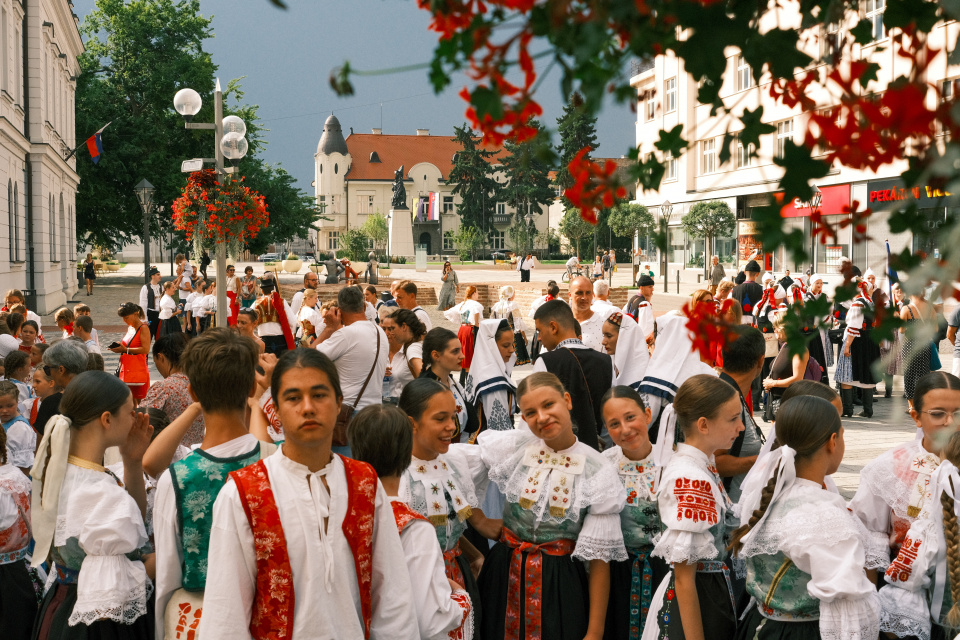 Sprievod prerušil ranný lejak v Trnave. | Foto: dv, Trnavské rádio