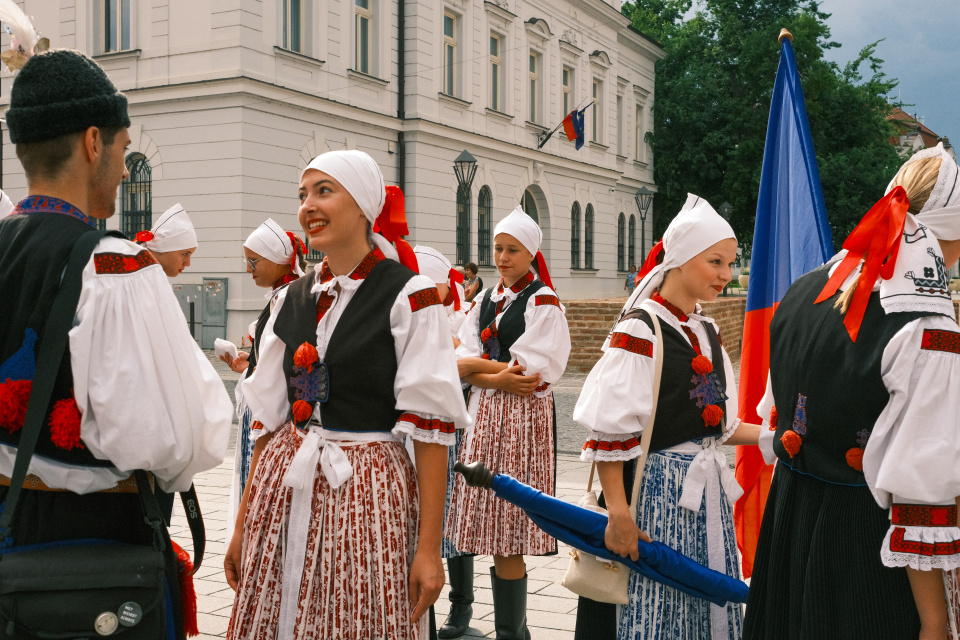 Sprievod prerušil ranný lejak v Trnave. | Foto: dv, Trnavské rádio