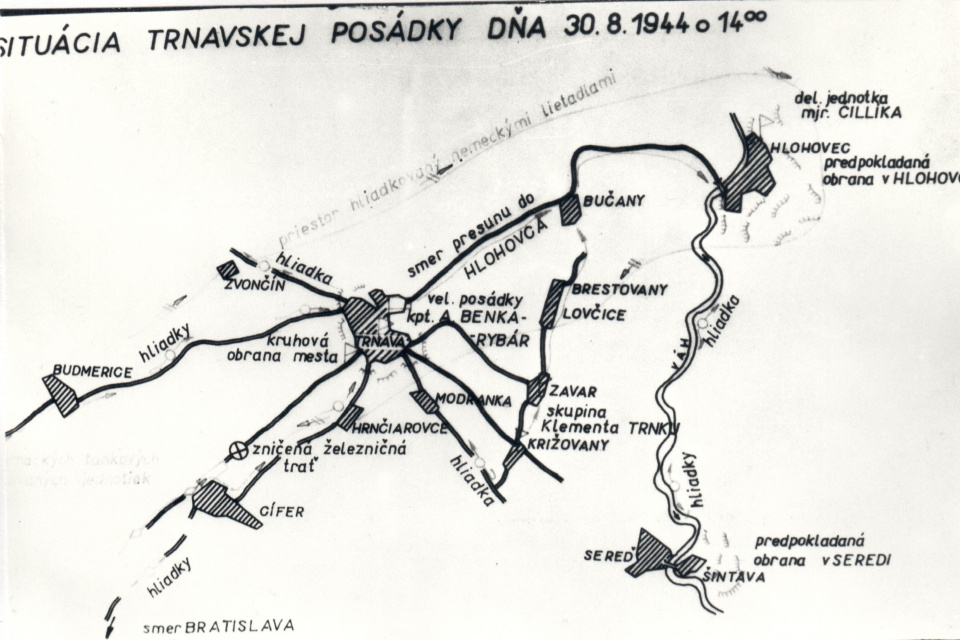 Situácia trnavskej posádky | Foto: Vojenský historický ústav-Vojenský historický archív v Bratislave