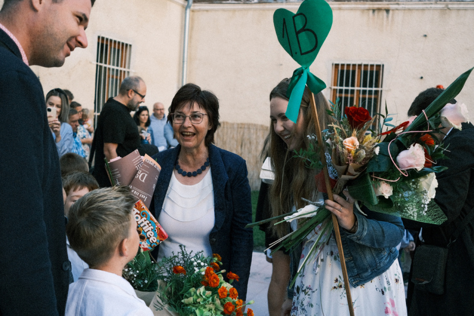 Minuloročný začiatok školského roka na Základnej škole s materskou školou Angely Merici v Trnave. | Foto: Dušan Vančo