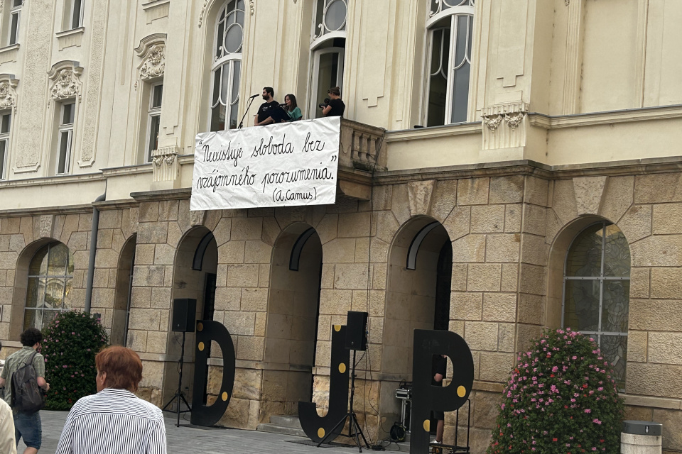 Z dnešného protestu | Zdroj: Karin Talajková, Trnavské rádio