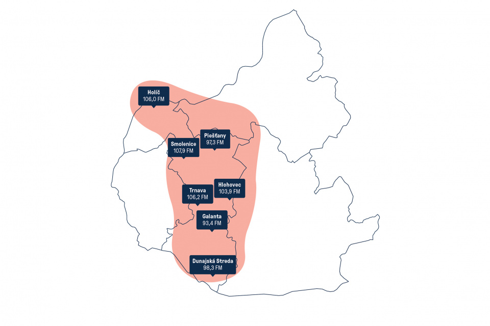 Trnavské rádio s frekvenciami po celom Trnavskom kraji.