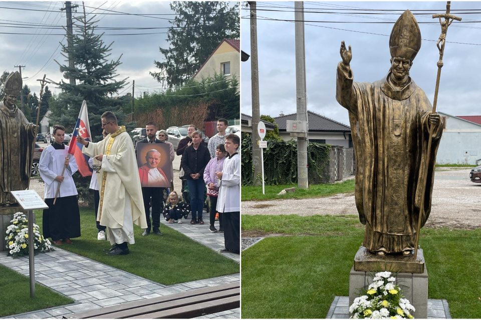 Nová socha a jej slávnostné požehnanie | Foto: TS/Farnosť Ružindol