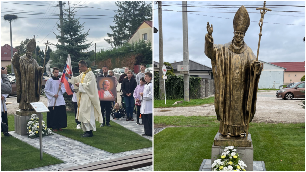 Nová socha a jej slávnostné požehnanie | Foto: TS/Farnosť Ružindol