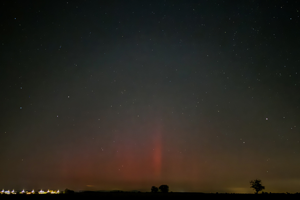 Polárna žiara neďaleko Trnavy. | Foto: dv, red.