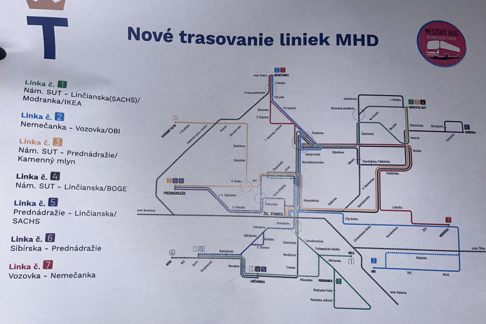 Nové trasovanie mestských hromadných liniek