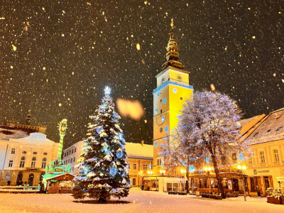 Vianočný stromček na Trojičnom námestí | Foto: Pavol Holý