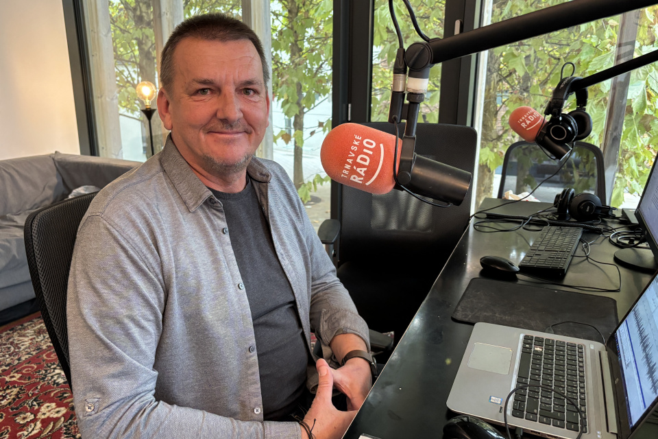 Ľuboš Šimončič na návšteve v štúdiu Trnavského rádia | Foto. Zuzana Benková, Trnavské rádio