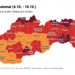 COVID-semafor od 4. októbra | Zdroj: korona.gov.sk
