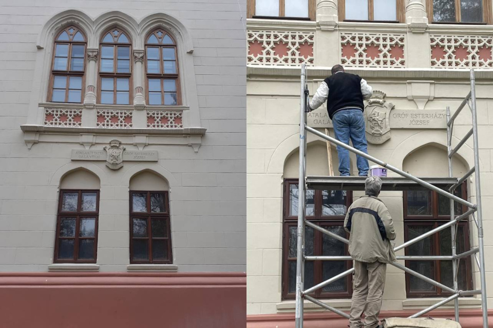 Kaštieľ má nápis, ktorý tu chýbal | Zdroj: R. Petrovič/OZ na záchranu Neogotického kaštieľa v Galante