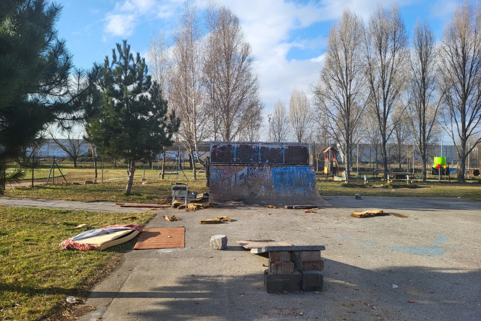 Bývalý skatepark nie je v súčasnosti v dobrom stave | Zdroj: Mesto Trnava