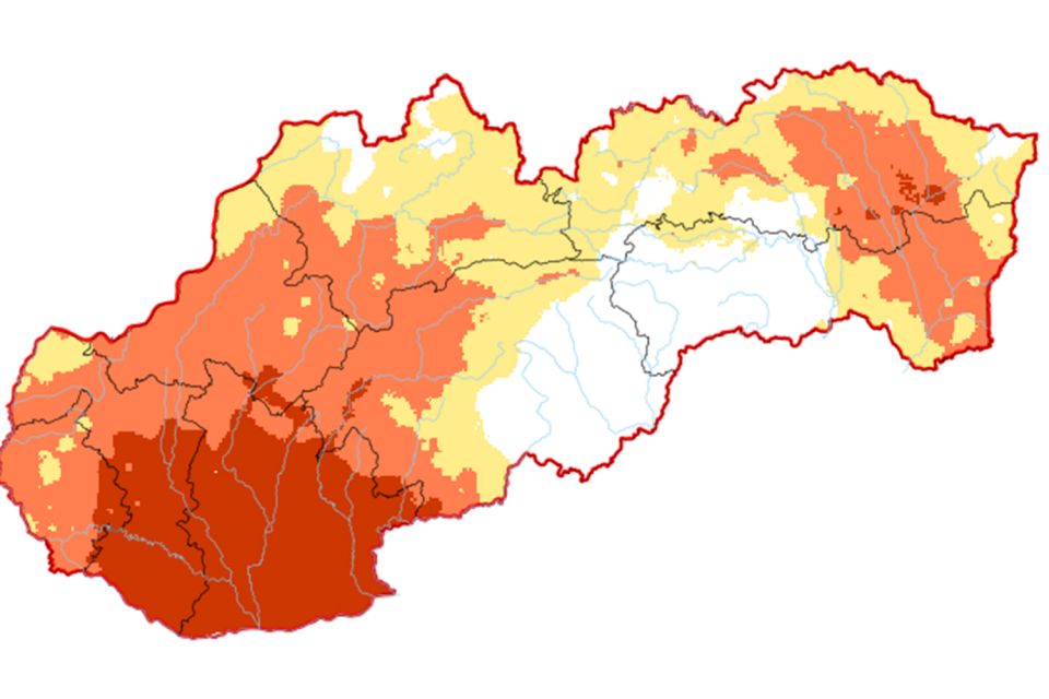 Stav meteorologického sucha na Slovensku k dňu 9.2.2025 | Zdroj: SHMÚ