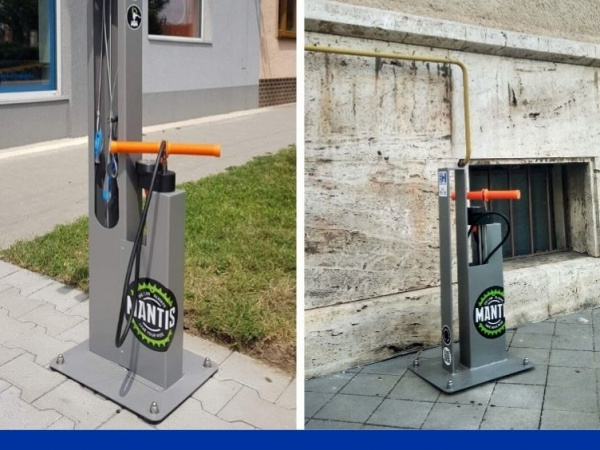 Servisný cyklostojan v Šulekove | Zdroj: hlohovec.sk